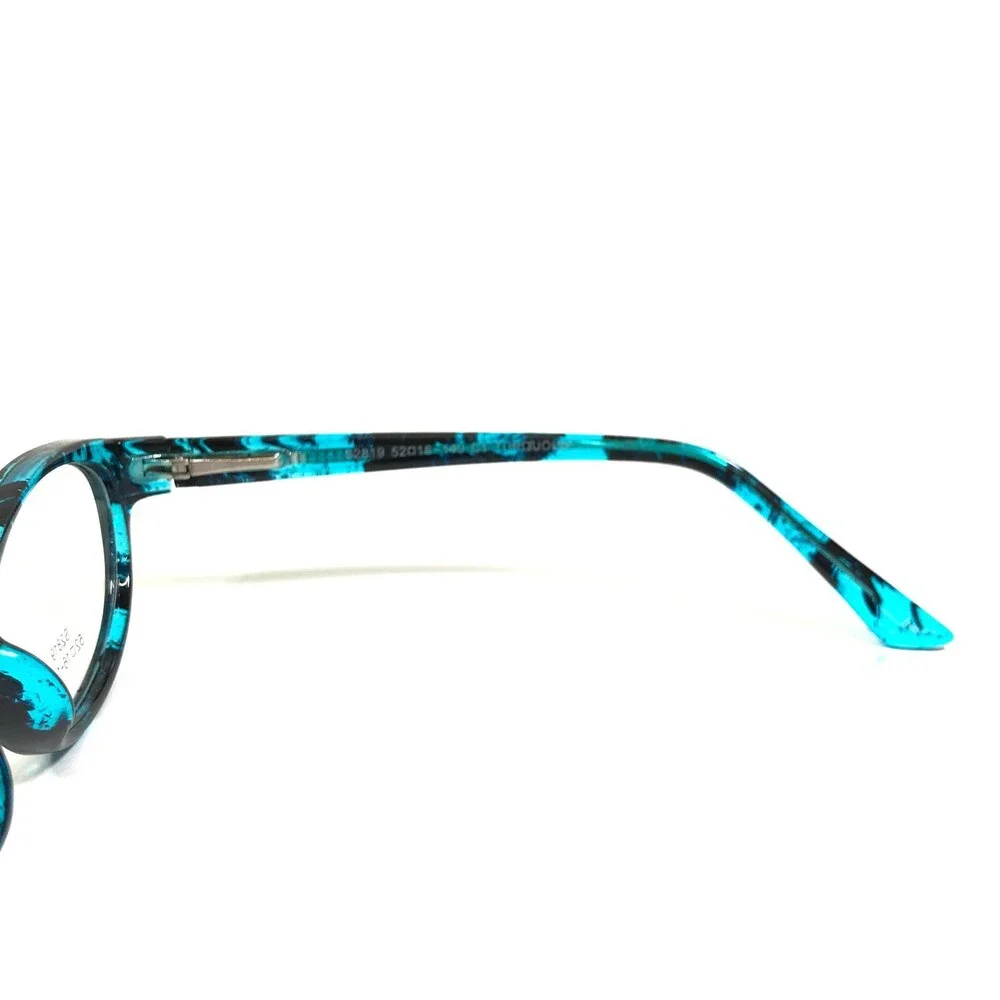 Smart Collection Eyeglasses Frames S2819 C1 TURQUOISE Black Blue Oval 52-16-140
